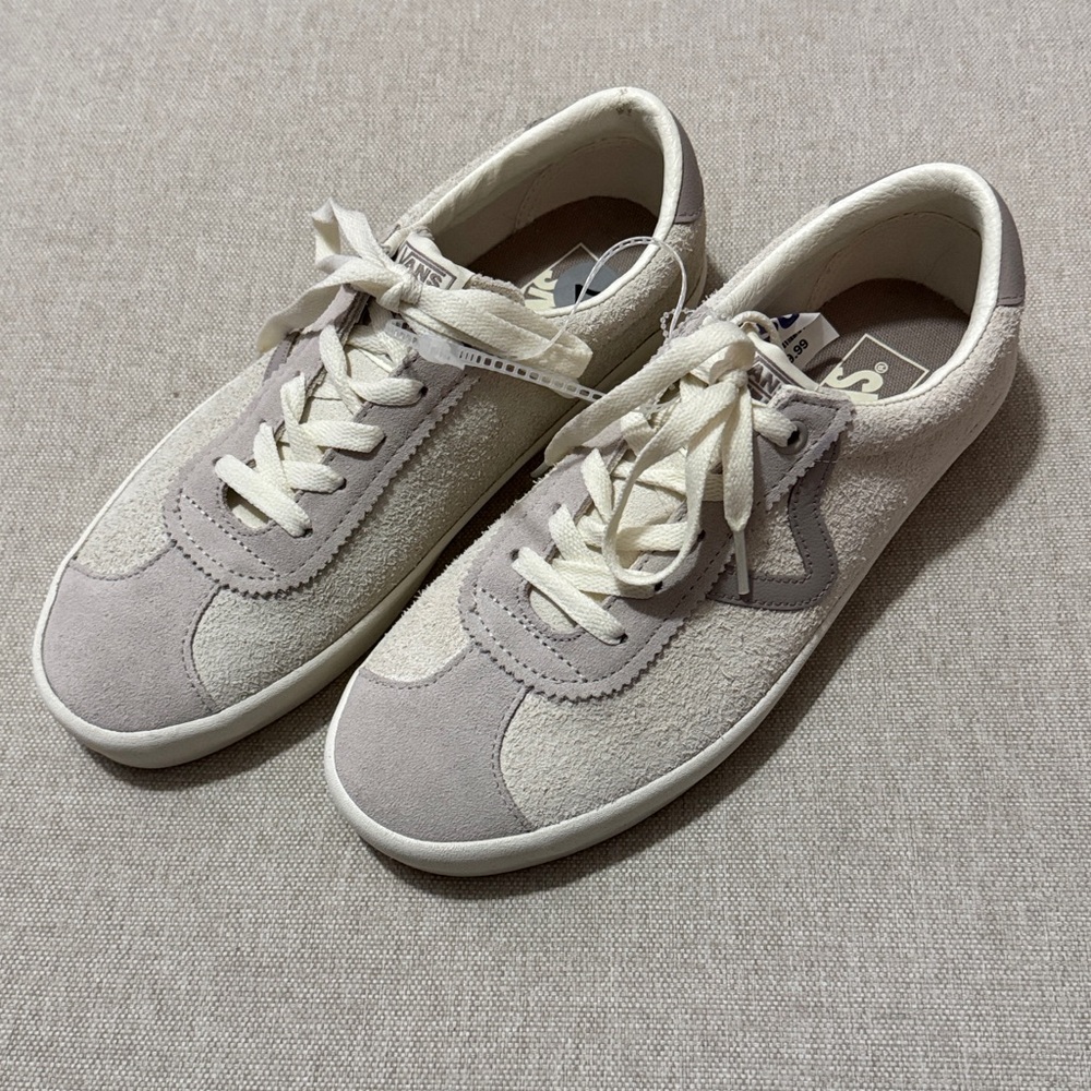 NWT VANS Brushed Sueded Leather Sneaker-Gray-Wmns 8.5/Mens 7 - Picture 2 of 13